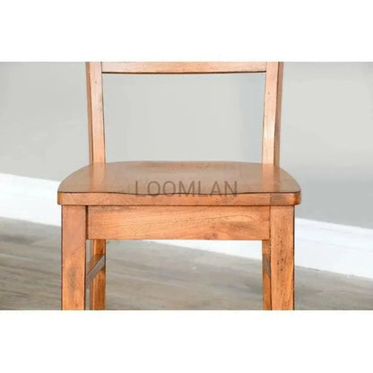 Ladderback Chair with Wood Seat Set - LOOMLAN - Sunny D - Dining Chairs