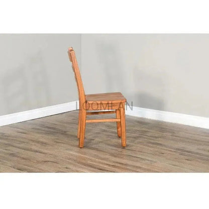 Ladderback Chair with Wood Seat Set - LOOMLAN - Sunny D - Dining Chairs
