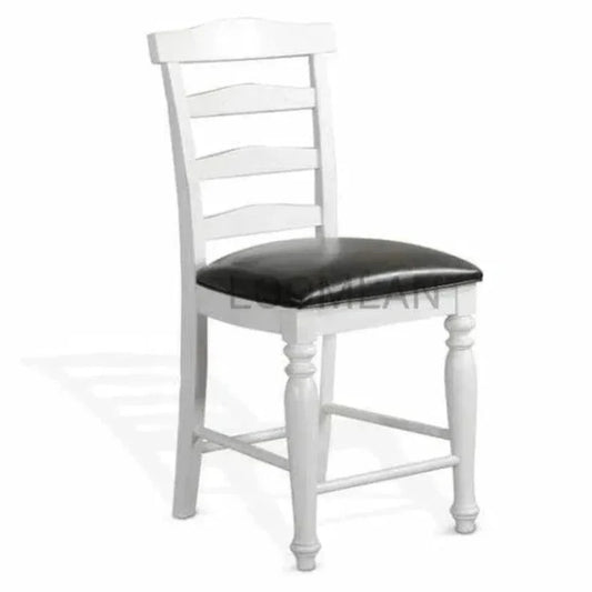 Sunny D Ladderback Leather Seat Dining Chair Set Of 2