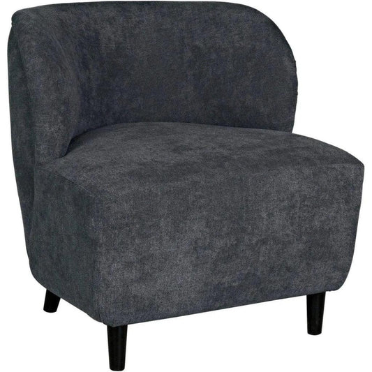 Noir Laffont Fabric Armless Chair