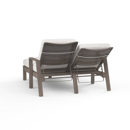 Laguna Sunbrella Outdoor Double Chaise Lounge - LOOMLAN - Sunset West - Outdoor Chaises