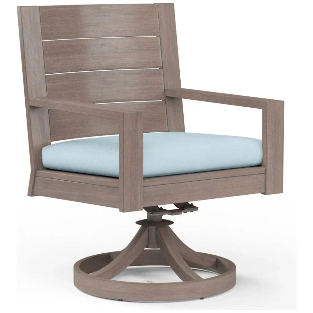 Laguna Swivel Outdoor Dining Chair 2PC - LOOMLAN - Sunset West - Outdoor Dining Chairs