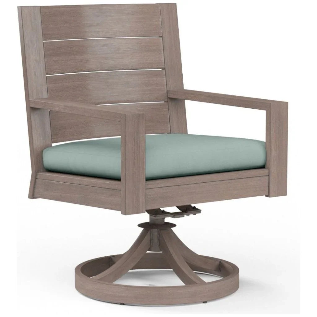 Laguna Swivel Outdoor Dining Chair 2PC - LOOMLAN - Sunset West - Outdoor Dining Chairs