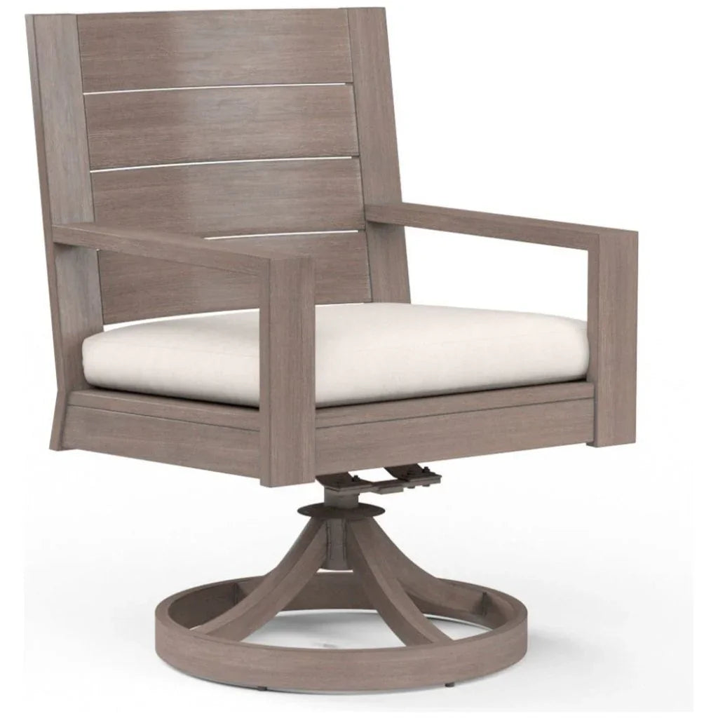 Laguna Swivel Outdoor Dining Chair 2PC - LOOMLAN - Sunset West - Outdoor Dining Chairs