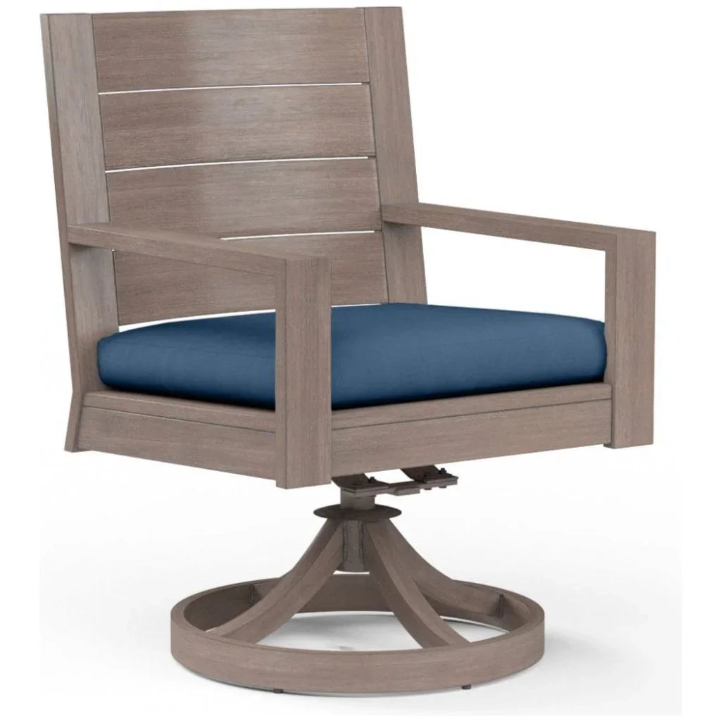 Laguna Swivel Outdoor Dining Chair 2PC - LOOMLAN - Sunset West - Outdoor Dining Chairs