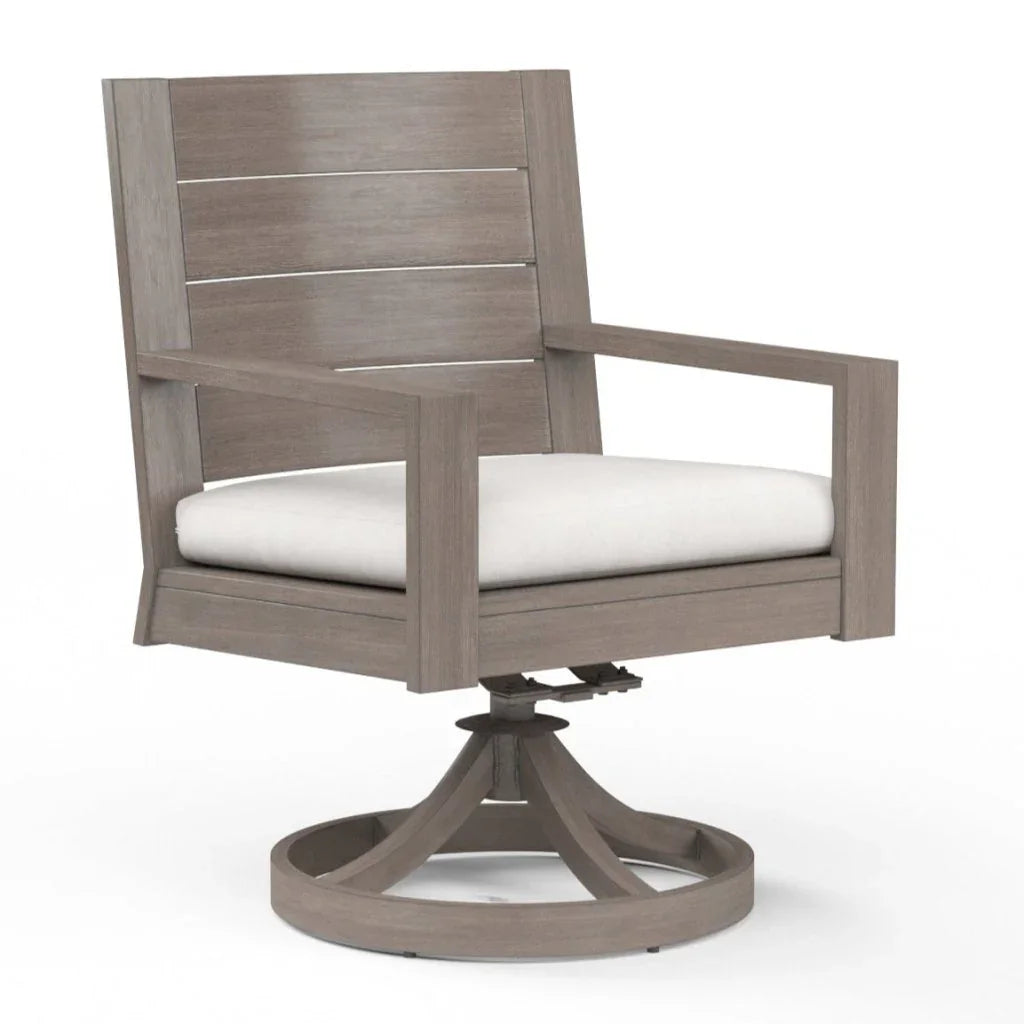 Laguna Swivel Outdoor Dining Chair 2PC - LOOMLAN - Sunset West - Outdoor Dining Chairs