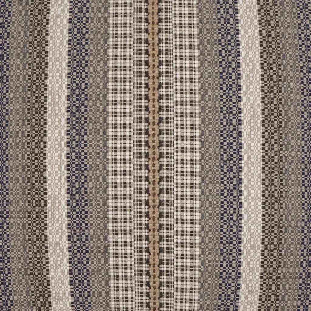Lalam Stripes Blue Tan Taupe Large Throw Pillow Insert - LOOMLAN - D.V. Kap - Throw Pillows