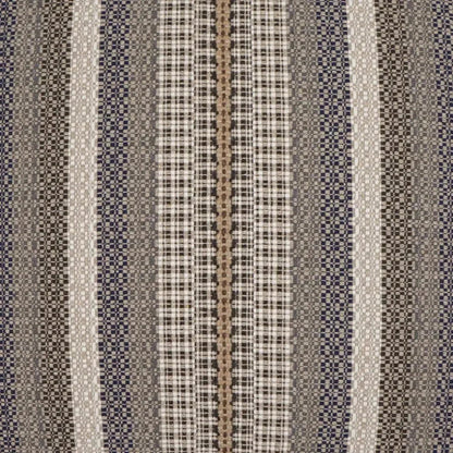 Lalam Stripes Blue Tan Taupe Large Throw Pillow Insert - LOOMLAN - D.V. Kap - Throw Pillows