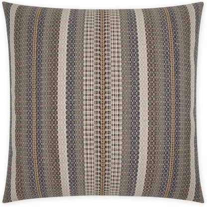 Lalam Stripes Blue Tan Taupe Large Throw Pillow Insert - LOOMLAN - D.V. Kap - Throw Pillows