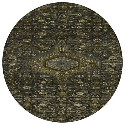 LOOMLAN Rugs Lamoria Gray Washable Indoor-Outdoor Rug
