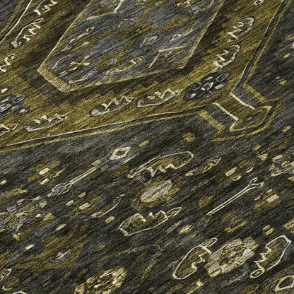 LOOMLAN Rugs Lamoria Gray Washable Indoor-Outdoor Rug