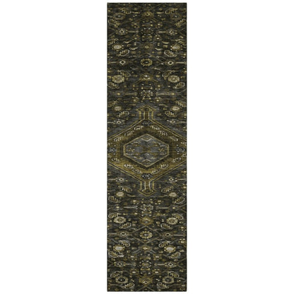 LOOMLAN Rugs Lamoria Gray Washable Indoor-Outdoor Rug