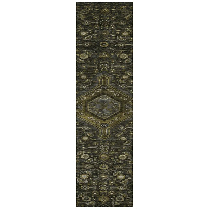 LOOMLAN Rugs Lamoria Gray Washable Indoor-Outdoor Rug