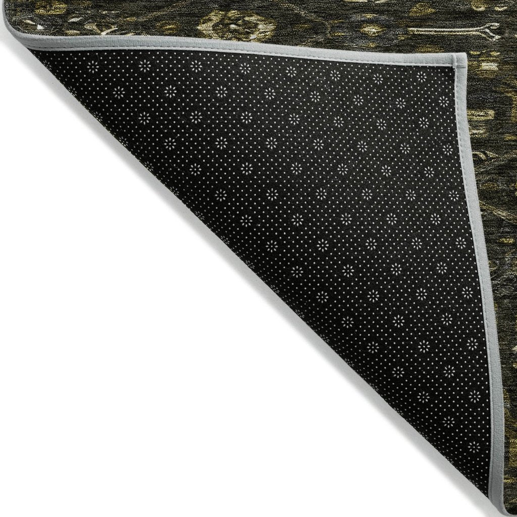 LOOMLAN Rugs Lamoria Gray Washable Indoor-Outdoor Rug