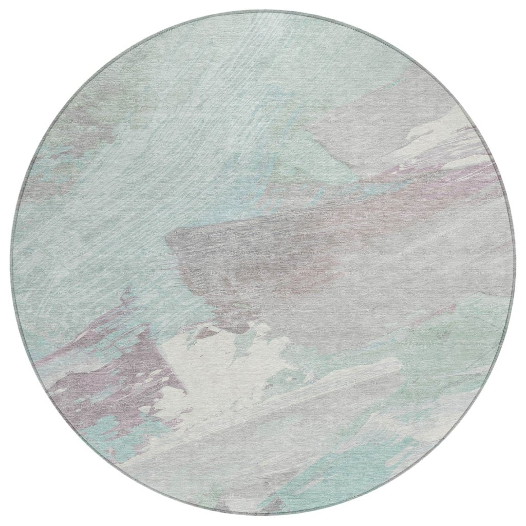 LOOMLAN Rugs Lanariyah Blue Washable Indoor-Outdoor Rug