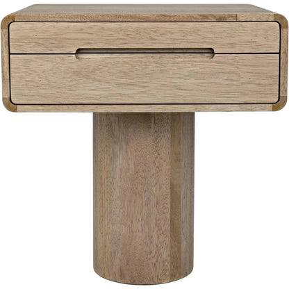 Noir Langford Rectangle Wood Side Table