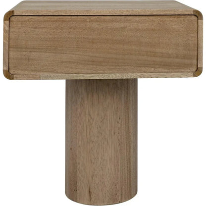 Noir Langford Rectangle Wood Side Table