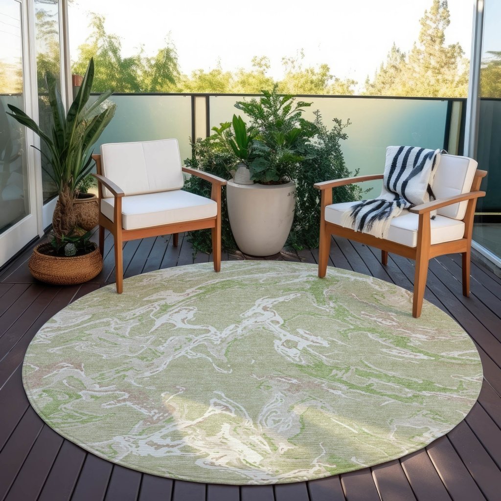 LOOMLAN Rugs Lani Aloe Washable Indoor-Outdoor Rug