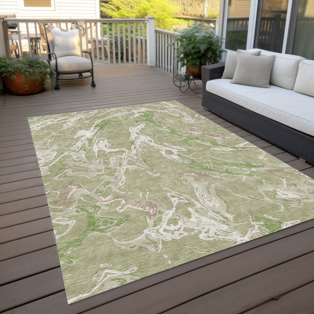 LOOMLAN Rugs Lani Aloe Washable Indoor-Outdoor Rug