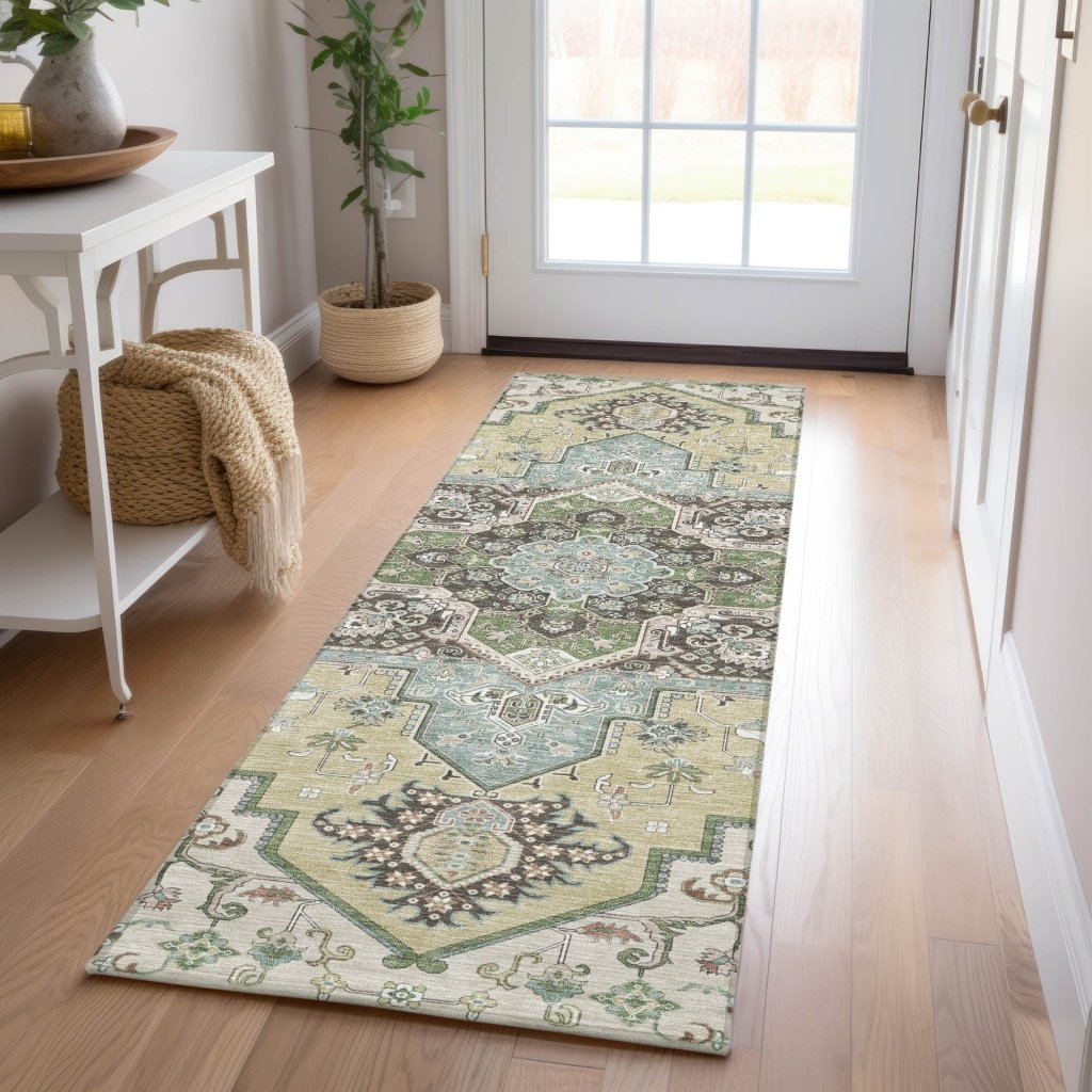 LOOMLAN Rugs Lani Beige Washable Indoor-Outdoor Rug