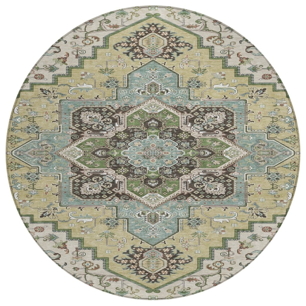 LOOMLAN Rugs Lani Beige Washable Indoor-Outdoor Rug