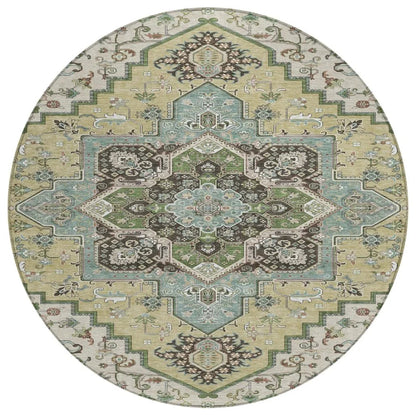 LOOMLAN Rugs Lani Beige Washable Indoor-Outdoor Rug