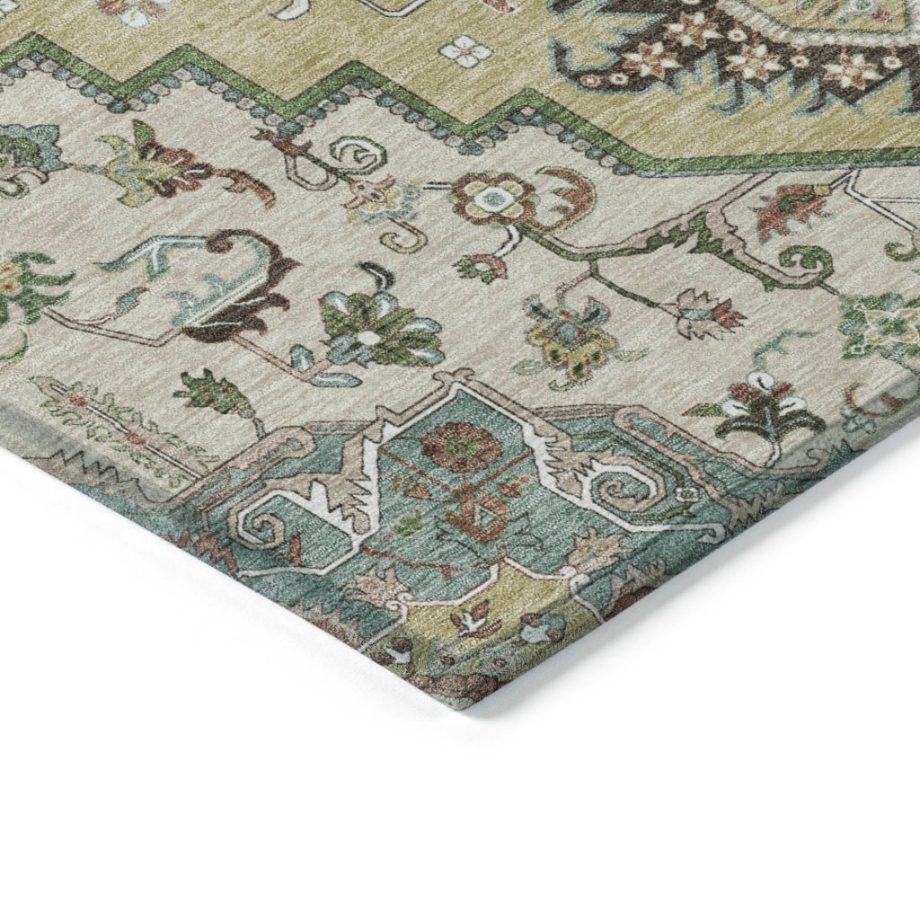LOOMLAN Rugs Lani Beige Washable Indoor-Outdoor Rug