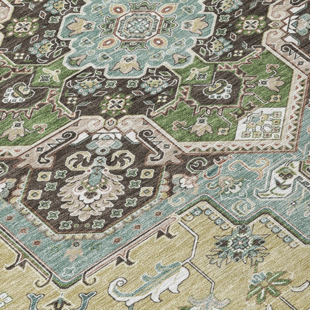 LOOMLAN Rugs Lani Beige Washable Indoor-Outdoor Rug