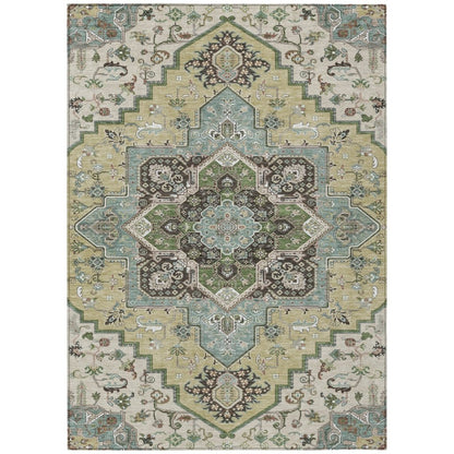 LOOMLAN Rugs Lani Beige Washable Indoor-Outdoor Rug