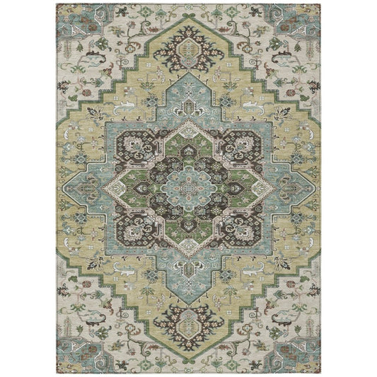LOOMLAN Rugs Lani Beige Washable Indoor-Outdoor Rug