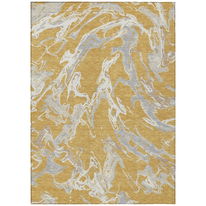LOOMLAN Rugs Lani Gold Washable Indoor-Outdoor Rug