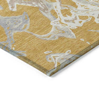 LOOMLAN Rugs Lani Gold Washable Indoor-Outdoor Rug