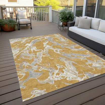 LOOMLAN Rugs Lani Gold Washable Indoor-Outdoor Rug