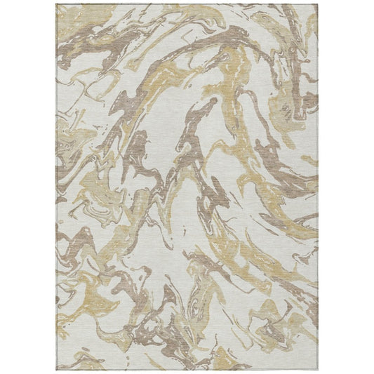 LOOMLAN Rugs Lani Ivory Washable Indoor-Outdoor Rug