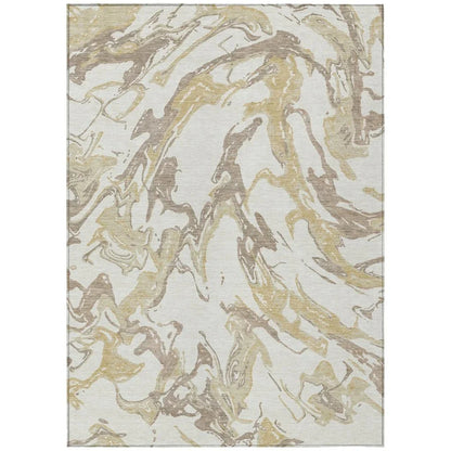 LOOMLAN Rugs Lani Ivory Washable Indoor-Outdoor Rug