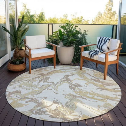 LOOMLAN Rugs Lani Ivory Washable Indoor-Outdoor Rug