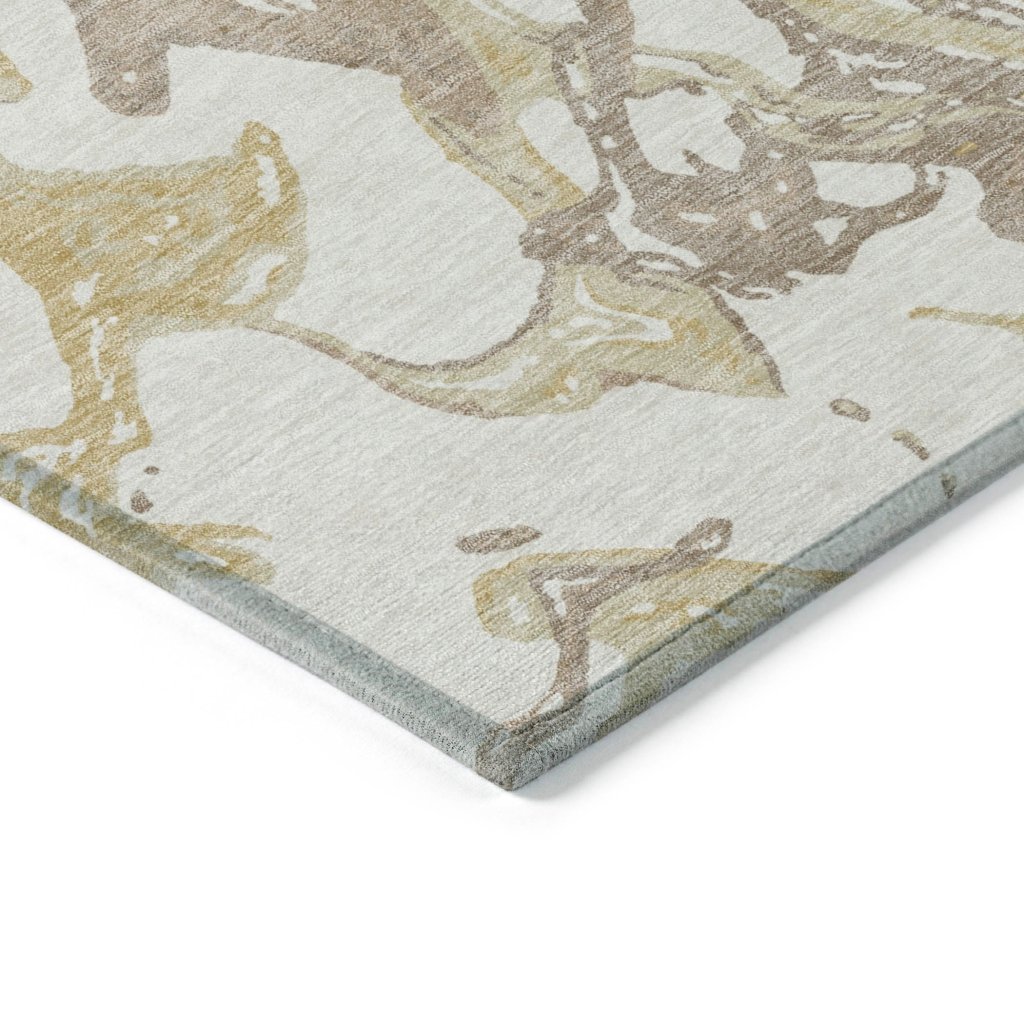 LOOMLAN Rugs Lani Ivory Washable Indoor-Outdoor Rug