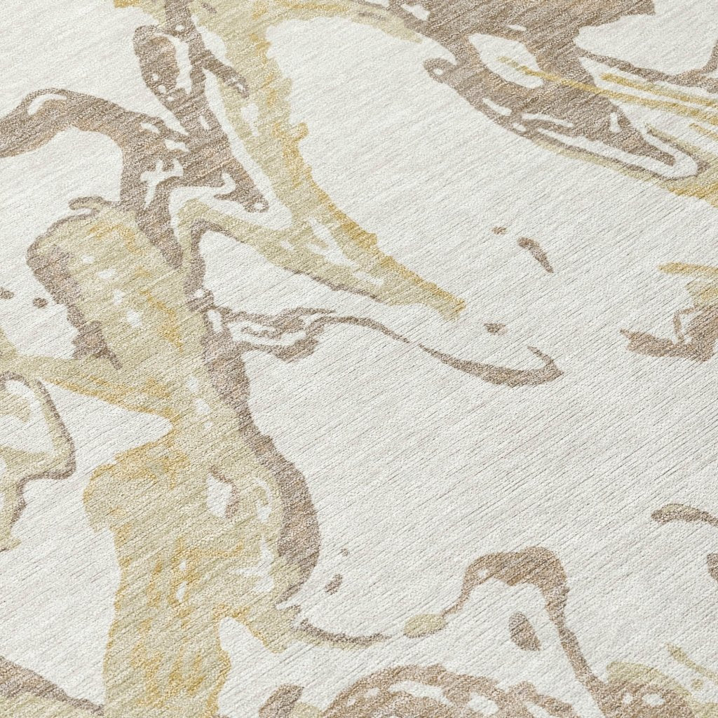 LOOMLAN Rugs Lani Ivory Washable Indoor-Outdoor Rug