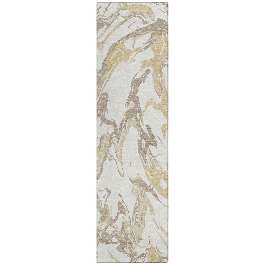 LOOMLAN Rugs Lani Ivory Washable Indoor-Outdoor Rug