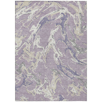 LOOMLAN Rugs Lani Purple Washable Indoor-Outdoor Rug