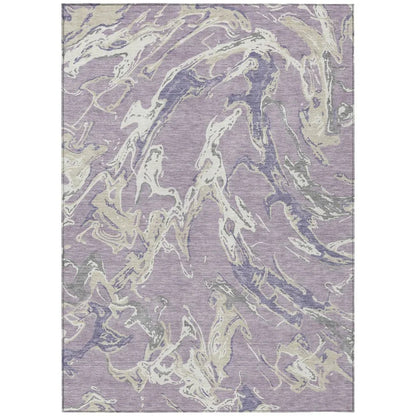 LOOMLAN Rugs Lani Purple Washable Indoor-Outdoor Rug