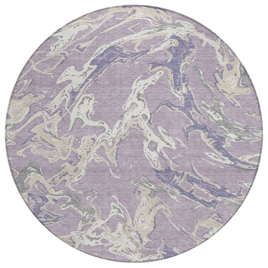LOOMLAN Rugs Lani Purple Washable Indoor-Outdoor Rug
