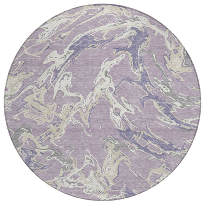 LOOMLAN Rugs Lani Purple Washable Indoor-Outdoor Rug