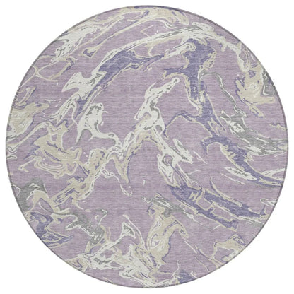 LOOMLAN Rugs Lani Purple Washable Indoor-Outdoor Rug