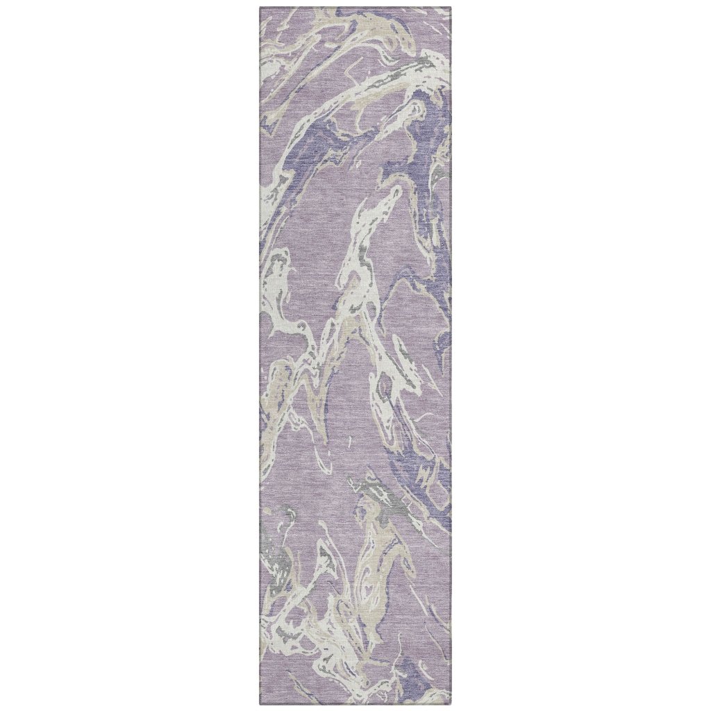 LOOMLAN Rugs Lani Purple Washable Indoor-Outdoor Rug