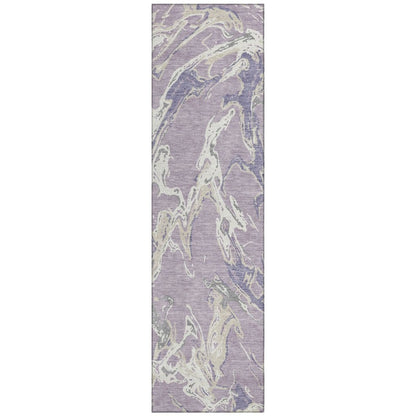 LOOMLAN Rugs Lani Purple Washable Indoor-Outdoor Rug