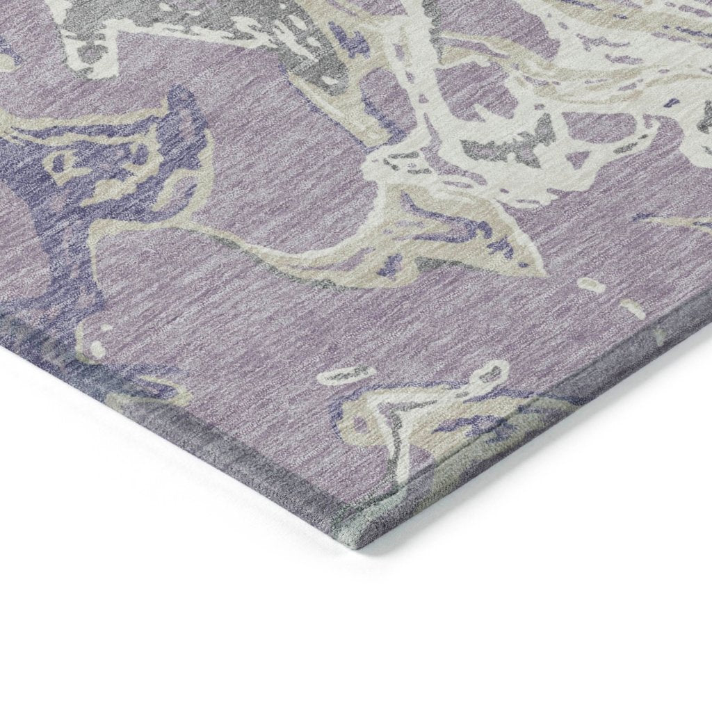 LOOMLAN Rugs Lani Purple Washable Indoor-Outdoor Rug