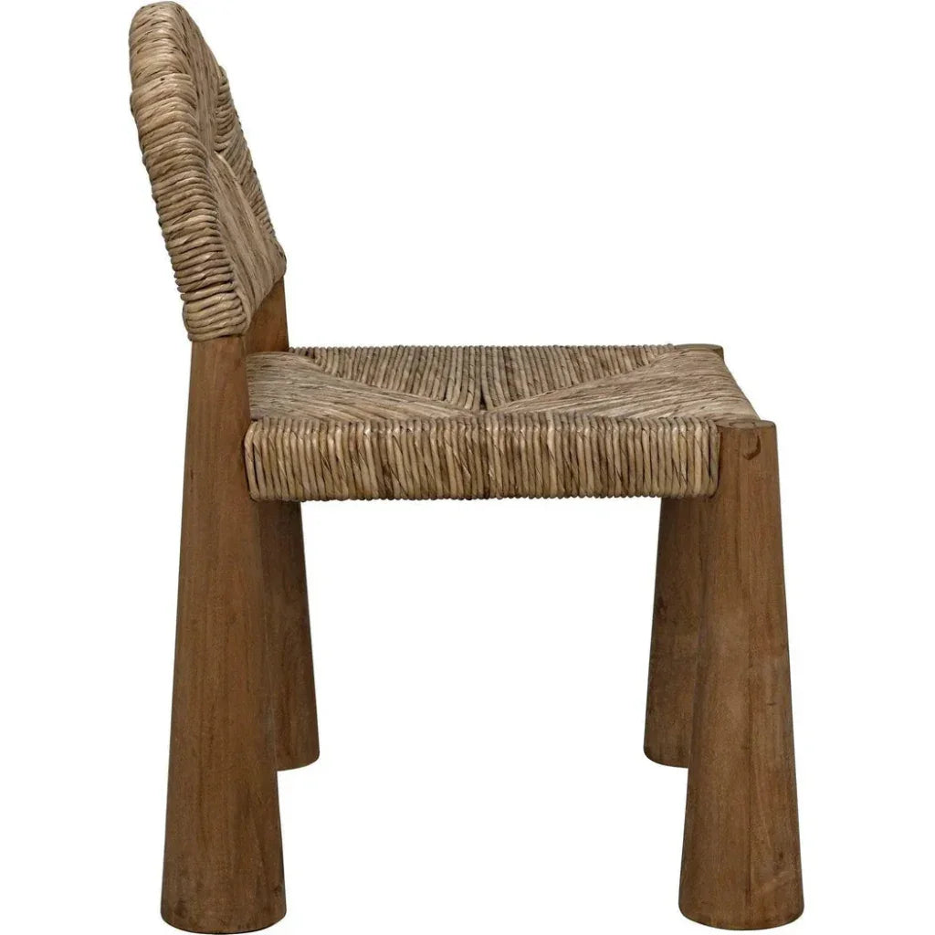 Noir Laredo Teak Wood Armless Chair
