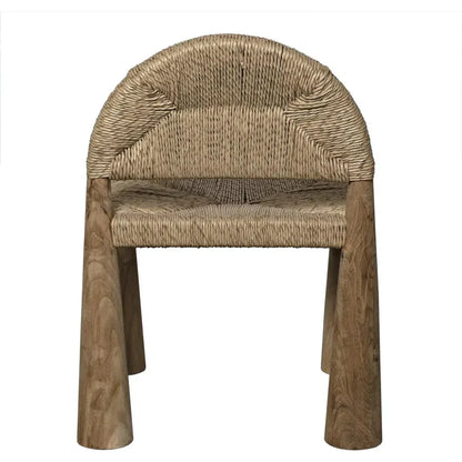 Laredo Wood Chair with Synthetic Woven - LOOMLAN - Noir - Accent Chairs