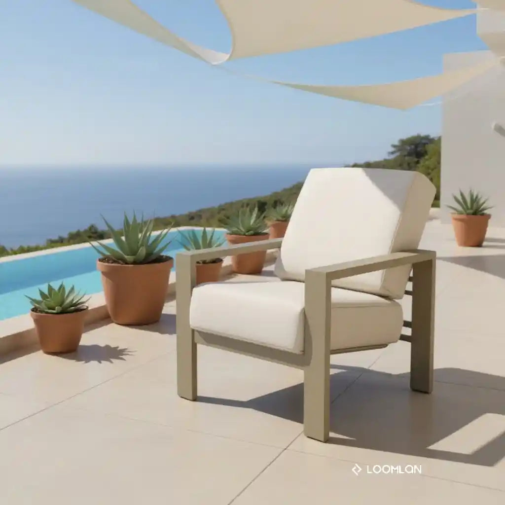 Telescope Larssen Deep Seat Cushion Outdoor Arm Chair